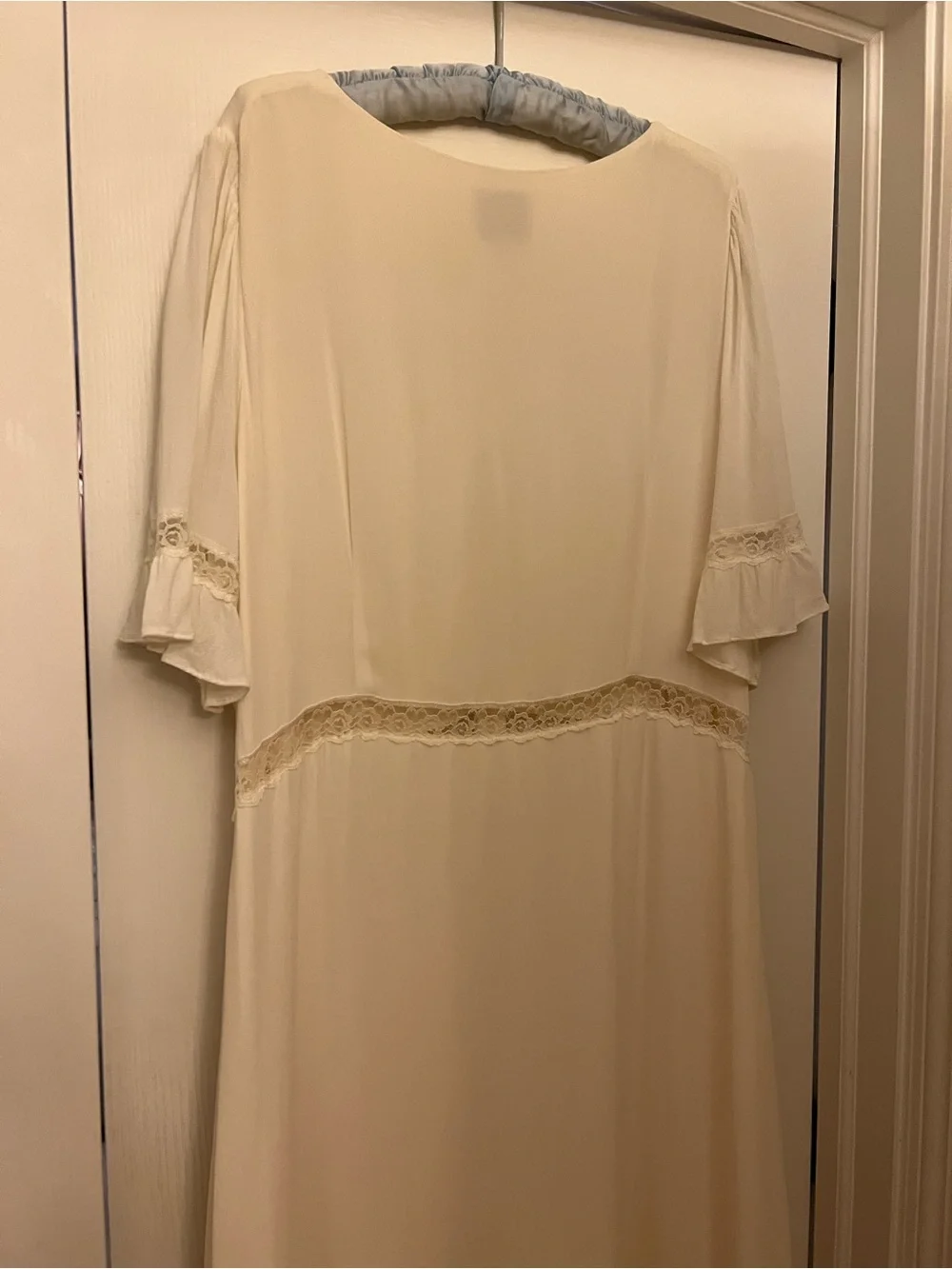 Reformation Cream Lace-Trim Button Front Dress - Picture 11 of 16